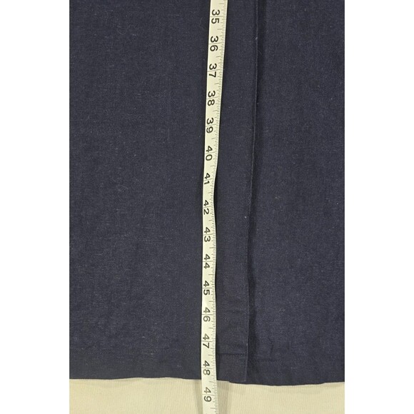 Coldwater Creek Womens 2-Piece Set Linen Tunic Top Crop Pants Blue Lagenlook XL - Picture 13 of 16